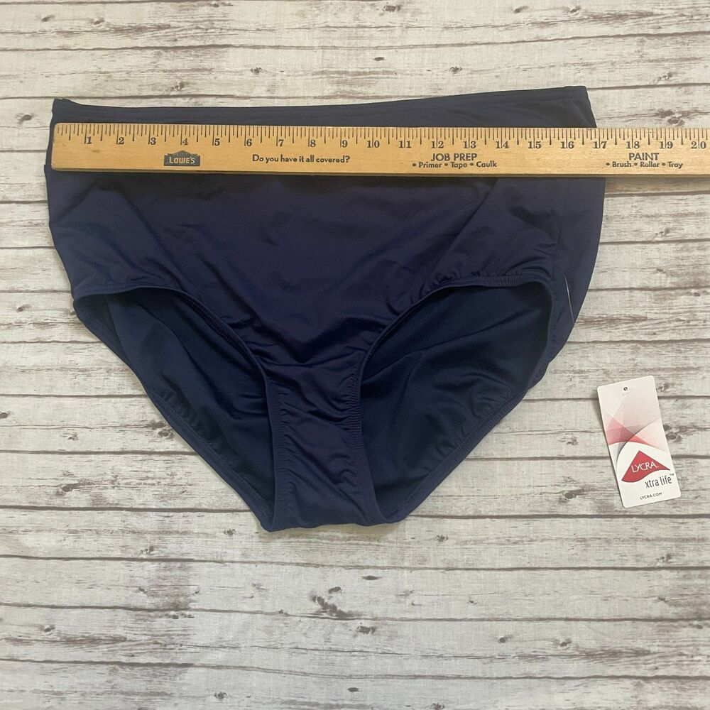 NWT Lands End Womens Blue High Rise Tummy Control SWIM BOTTOM Bikini Size 16W - Picture 2 of 5